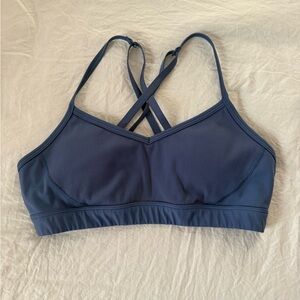 Offline by Aerie Women’s Active Blue Rib Strappy Back Sports Bra Size Large